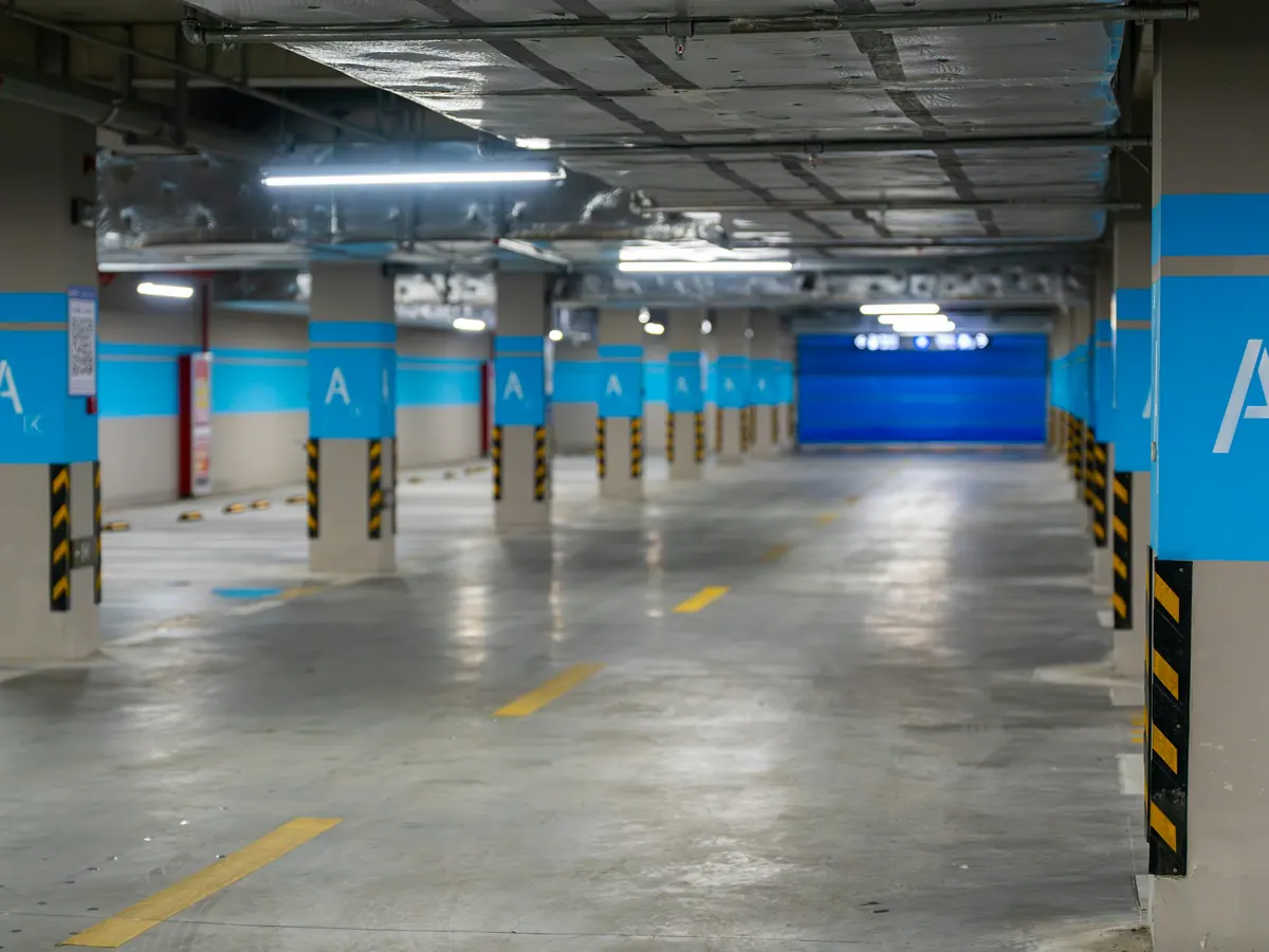 An empty parking structure